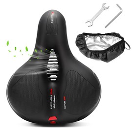 Ultra Comfortable Bicycle Saddle, Waterproof Double Ball Shockproof Spring Bike Saddle, Ergonomic Comfort Bicycle Saddle, Bicycle Saddle for Mountain Bike/Bike/MTB