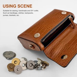 Zhenle 45 Pieces Magnetic Buttons 14 mm and 18 mm Magnetic Buttons 3 Colours Magnetic Button Poppers for Handbags Coats Jackets Windbreaker Purse Backpack