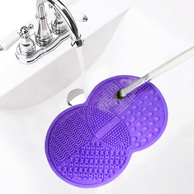 Makeup Brush Cleaning Mat, Silicone Makeup Brush Scrubber, Makeup Brush