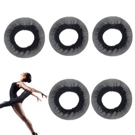 Kingsie Chignon Net Black 5pcs Bun Net Fine Mesh Elastic Hair Bundles Net Ballet Dance