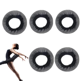 Kingsie Chignon Net Black 5pcs Bun Net Fine Mesh Elastic Hair Bundles Net Ballet Dance