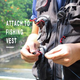Booms Fishing RG1 Fly Fishing Zinger Retractor - Retractable Tether 3pcs Black