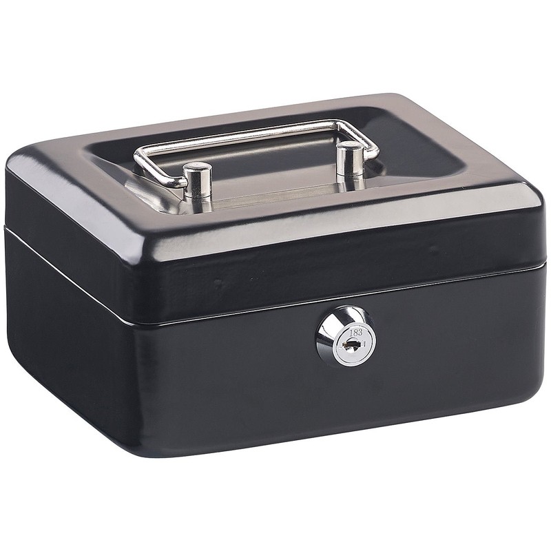 Xcase Steel Cash Box 6 Compartment Coin Tray Lock 2