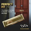 Solid Steel Gold Color with Spring Flap | Mail Slot
