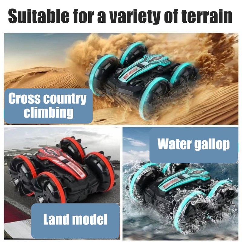 Amphibious RC Car for Kids Gesture Sensor 4WD Waterproof Remote