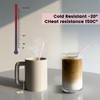 Aokdlia® Pink Glass Straws,Reusable Straws - 8 Pack of Reusable
