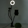 USB LED Ring Fill Light Lamp with Phone Holder Microphone