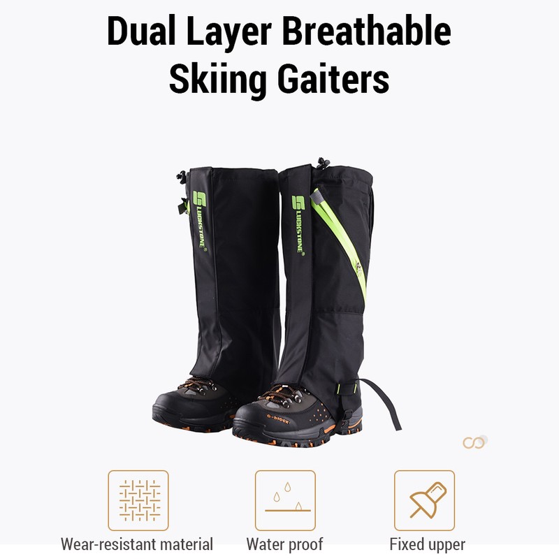 Snow Hiking Gaiters Winter Hiking Gaiters Dual Layer Breathable Skiing