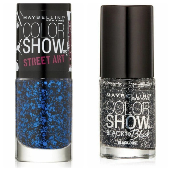 Maybelline NY Nail Polish 2 Pack Topcoat Black 702 /