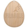 Sniggle Sloth Fragile Cracked Chicken Egg Unfinished Craft Wood Holiday