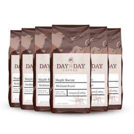 Day To Day Ground Coffee, Medium Roast, Maple Bacon, 11 Ounce Bag (Pack of 6)