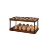 Acacia Wooden Double Layer Egg Holder, 36 Capacity Farmhouse Kitchen