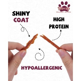 PAWUP Duck Jerky Strips Dog Treats, Training Treats for Dogs w/Taurine, Low Fat, Natural Duck Jerky Cuts for Small Dog, 12.5 oz