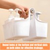 Boxonly Portable Bathroom Storage Basket - Bamboo Handle Organizer for
