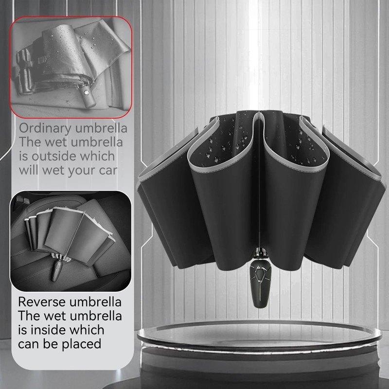 nnOuOnn Breliio Umbrella, Mini Clip Umbrellas, Reflective Safety Strip, Lightweight