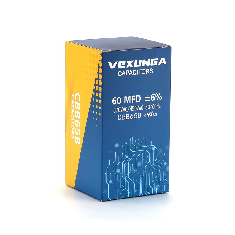 VEXUNGA 60uF 60 MFD 370VAC 440VAC 450VAC 50/60Hz CBB65 CBB65B