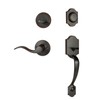 Dynasty Hardware DEN-HER-405-12PR Denver Front Door Dummy Handleset, Aged Oil