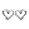 Hiqmic 925 Sterling Silver Hollow out Heart shaped CZ Zirconia