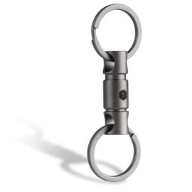 KeyUnity KA15 Titanium Key Ring, Connector, 360 Degree Rotation, Titanium Car Key Holder, Men's Smart Key, Anti-Lost, Small, Lightweight, Includes Key Ring, KA24