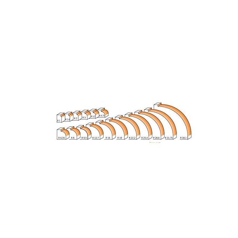 CMT Orange Tools 738.167.11 – Strawberry R. Concavo with rodam.
