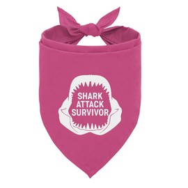 Shark Attack Survivor Dog Bandana, Shark Pet Scarf Accessories for Small Medium Dogs Cats Photo Prop, Pink Dog Bandana, Summer Beach Pet Triangle Scarf, Gifts for Dogs Lovers