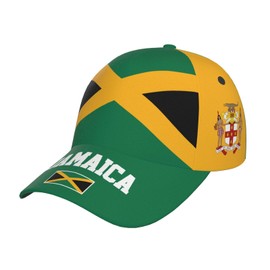 AKMCBSH Jamaica Flag Baseball Cap for Men Women Adjustable Hat Unisex Soccer Fans Novelty Caps Outdoor Patriotic Sun Hat