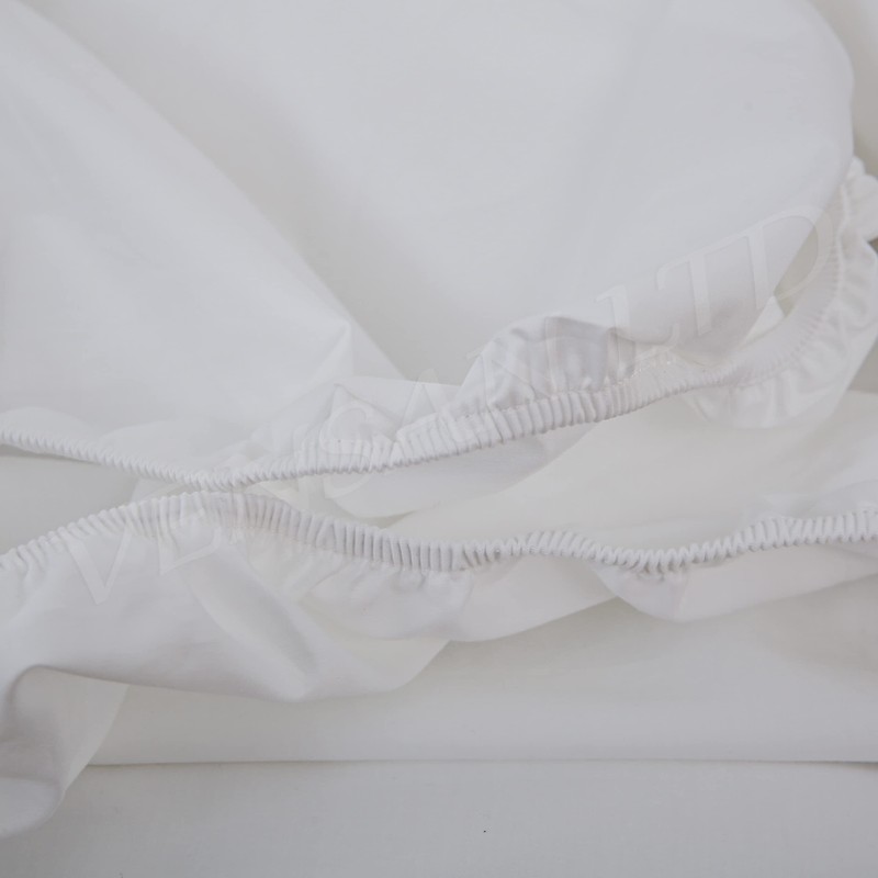 Vensan Fitted Bedding Sheet Size: Double, 100% Cotton Satin, 300