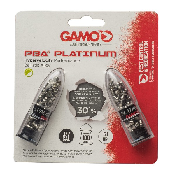 Gamo Air Gun Pellets PBA Platinum .177 Cal. Qty of 100