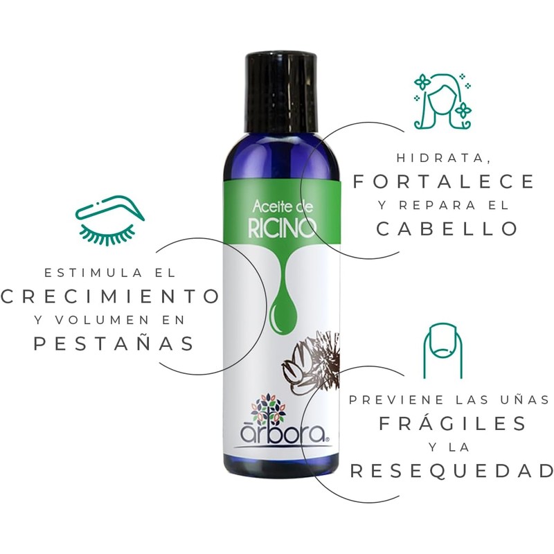 Árbora Kit Aceite de Ricino para pestañas y cejas crecimiento