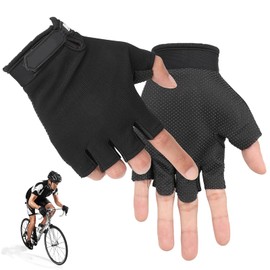 Fahrradhandschuhe Kurz Sonnenschutz Halbfinger, Fitness Halbfinger Handschuhe, Damen Herren Handschuhe, Laufhandschuhe für Autofahren Motorrad Fahrrad Sport Camping Wandern Outdoor