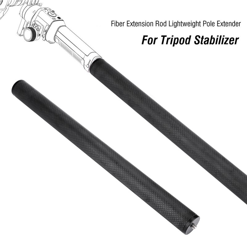 Carbon Fiber Extension Rod Lightweight Pole Extender Accessory for Tripod