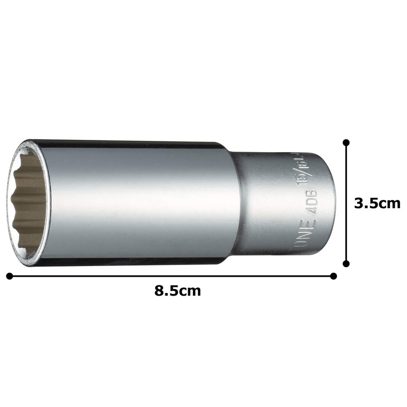トネ(TONE) ディープソケット(12角) 4DB-30L 差込角12.7mm(1/2") 二面幅15/16inch インチ