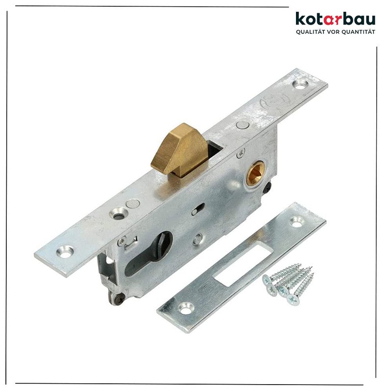 KOTARBAU® 72/40 Sliding Door Mortice Lock Galvanised Corrosion Resistant Strike