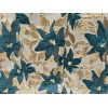 Wowfabric4less123 TEAL GREEN GOLD Floral Metallic Brocade Fabric 50” Width