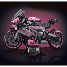 【1：5】 2045+PCS RR Pink Motorcycle, Building Block Assembly Bike, Toy Racing Car, Educational Toy, Assembled Model Ornament:_1:10Venom Ducati assembled motorcycle