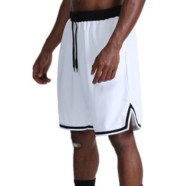 OPALOS 3 Pack Active Athletic Shorts for Men, Basketball Shorts with Pockets (Black.White.Grey, L)
