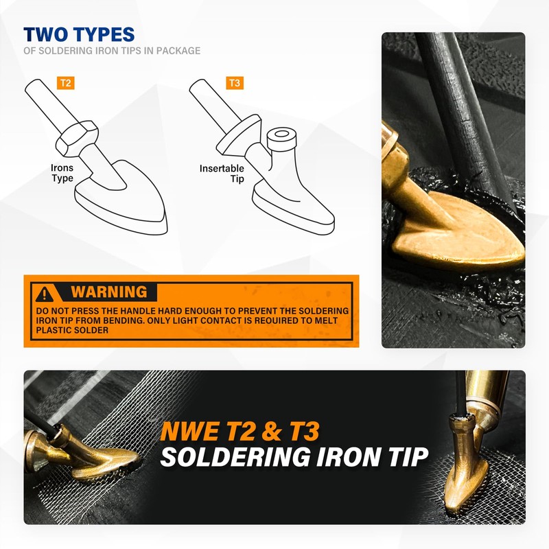 Allturn 110V-100W Plastic Welder, Plastic Welding Repair Iron Kit for