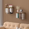 Tohiasen Floating Book Shelves for Wall Mounted Set of 2,