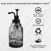Glass Soap Dispenser for Kitchen and Bathroom Counter, Gothic Decor,12.5
