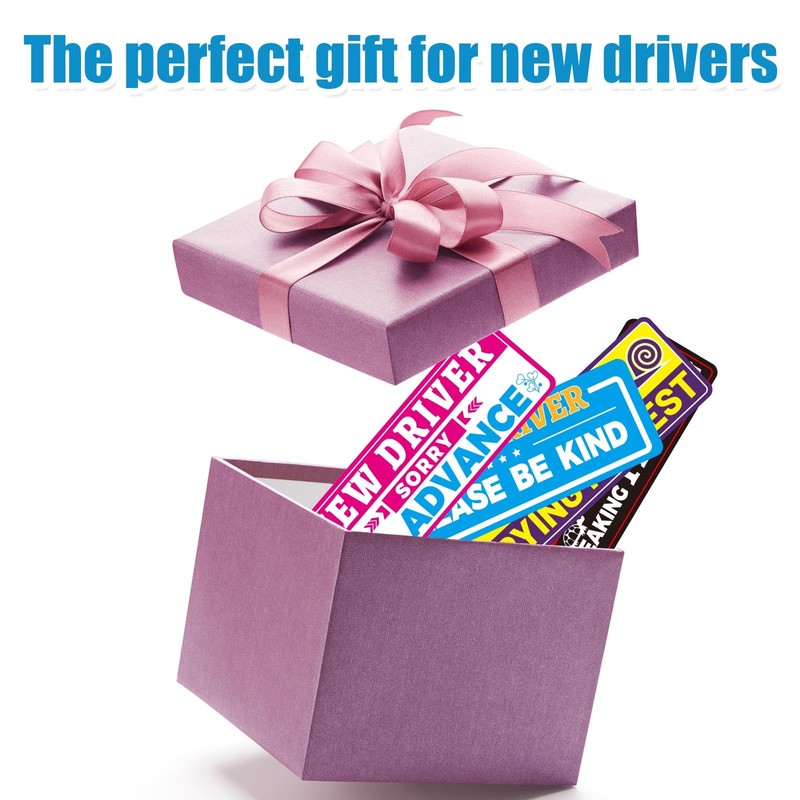 4pcs New Driver Magnet, 9.06x3.15 Inch Reflective Magnetic Novice Driver