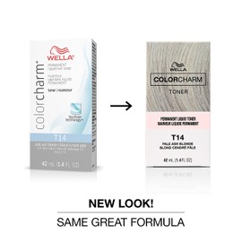 Color Charm COLORCHARM Permanent Liquid Toners| Neutralize Brass| Free of Parabens| Vegan| T14 Pale Ash Blonde| 1.4 Fl Oz