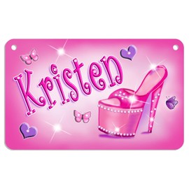 Stiletto Bicycle License Plate Personalize Gifts Small To Large Sizes Hot Pink
