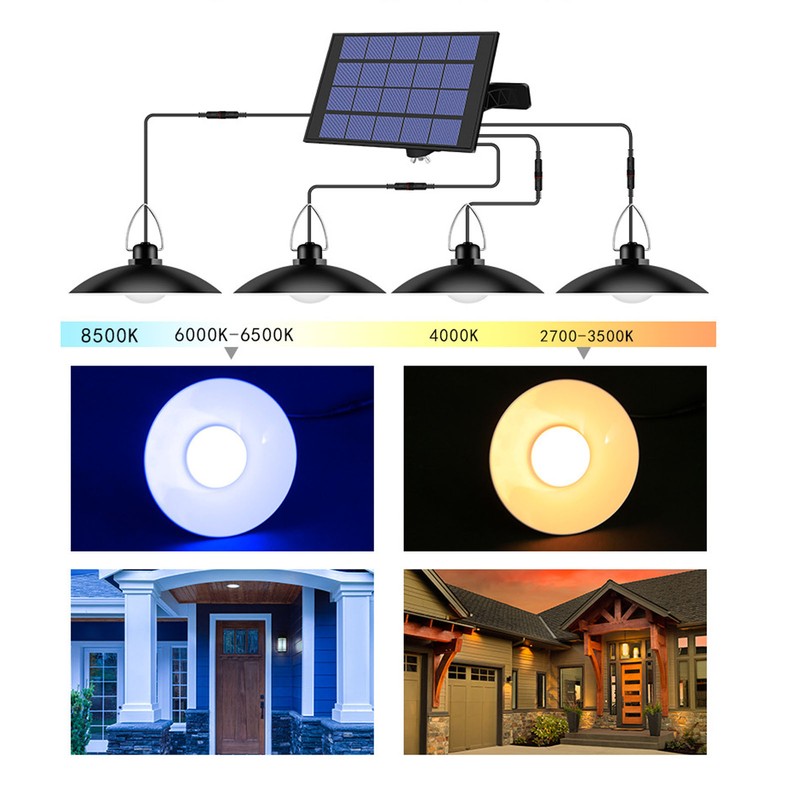 Outdoor Solar Lights IP65 Waterproof Energy Conservation 2 Headed Infrared
