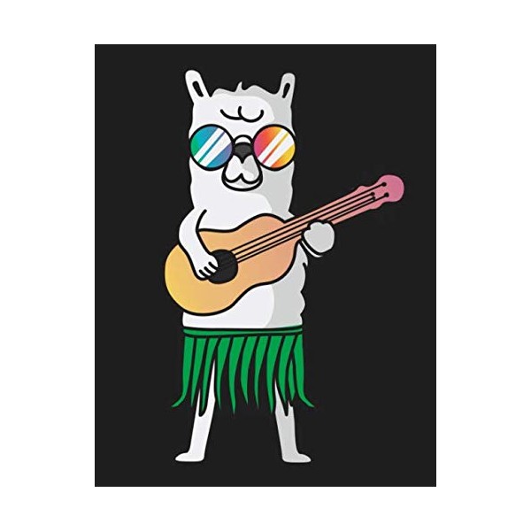 Llama Luau Ukulele Tab Notebook: Ukulele Music Tab Notebook