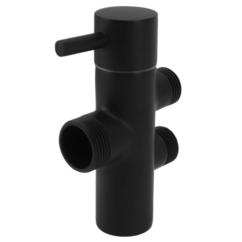 Shower Head Diverter Black Rustproof Leakproof Wall Mounted Shower Arm