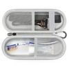 deleyCON Travel Case for Toothbrushes etc., silver, Toiletry bag