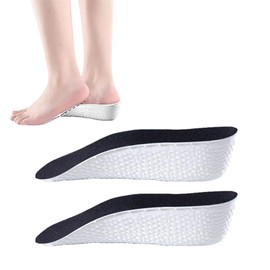 Shoe Insoles Increase (3.5 cm 2.5 cm 1.5 cm) Shoe Raiser Height Increase Insoles High Pads Shoe Insoles Memory Foam Insoles Increase Shoe Insoles Heel Wedge Insoles (Black, 3.5 cm)