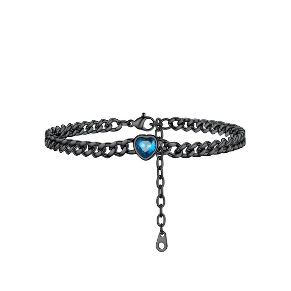 PROSTEEL Ankle Bracelets for Women Waterproof Cuban Link Anklets Womens