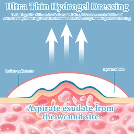 Pack of 10 Hydrocolloid Plasters, 10 x 10 cm, Bedsore Plasters, Hydrogel Plasters, Suitable for the Care of Lightly Exuding Wounds, Bubbles, Acne and Surface Wounds (Transparent Colour)