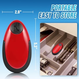 Electric Can Opener, Handheld Smooth Edge No Sharp, Portable Automatic Can Opener for Camping, Best Kitchen Gadgets Easy for Arthritis Patients